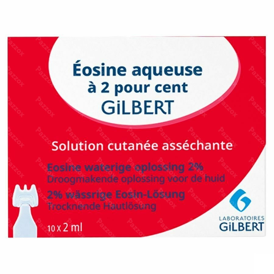 Gilbert Eosine Waterige Opl 2% Steriel 10x2ml