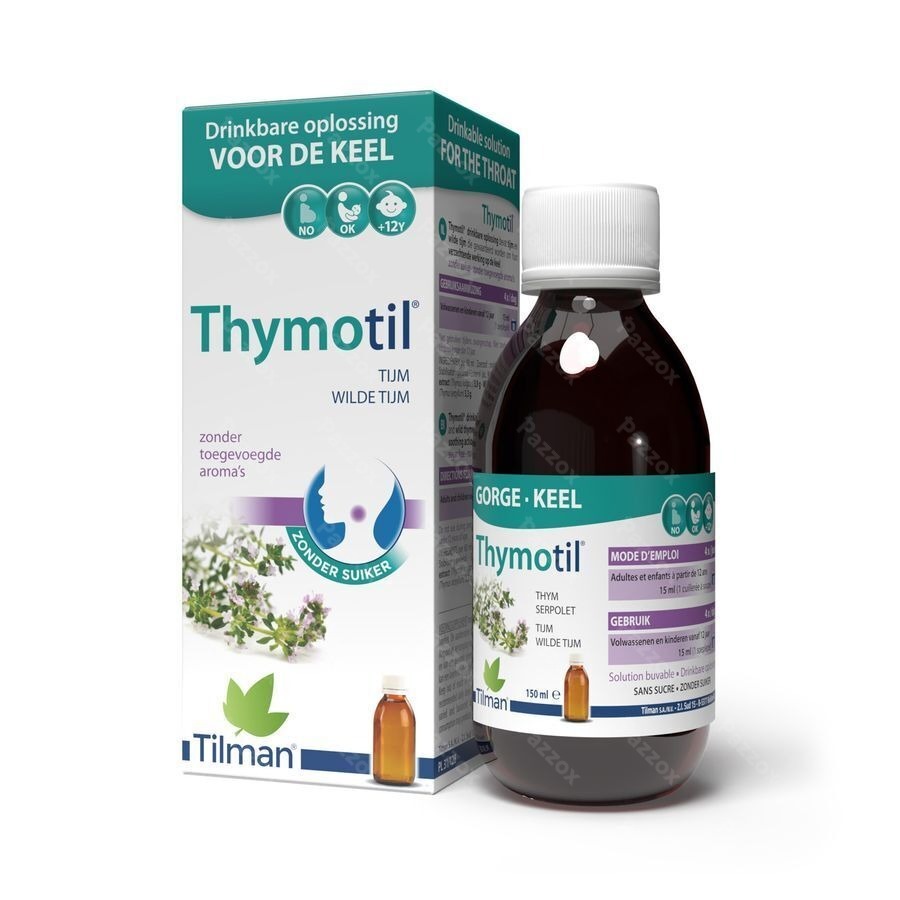 Thymotil Keelsiroop Zonder Suiker 150ml