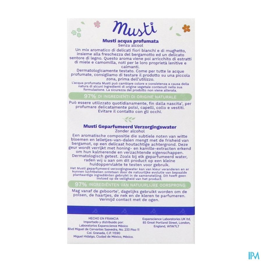 Mustela Musti Geparfumeerd Verzorgingswater 50ml