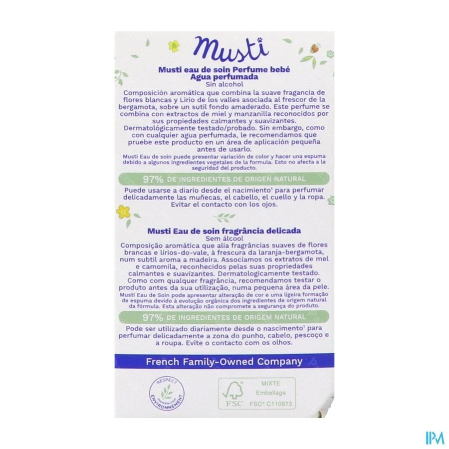 Mustela Musti Geparfumeerd Verzorgingswater 50ml