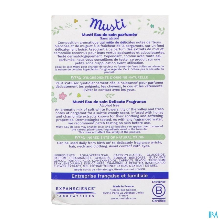 Mustela Musti Geparfumeerd Verzorgingswater 50ml