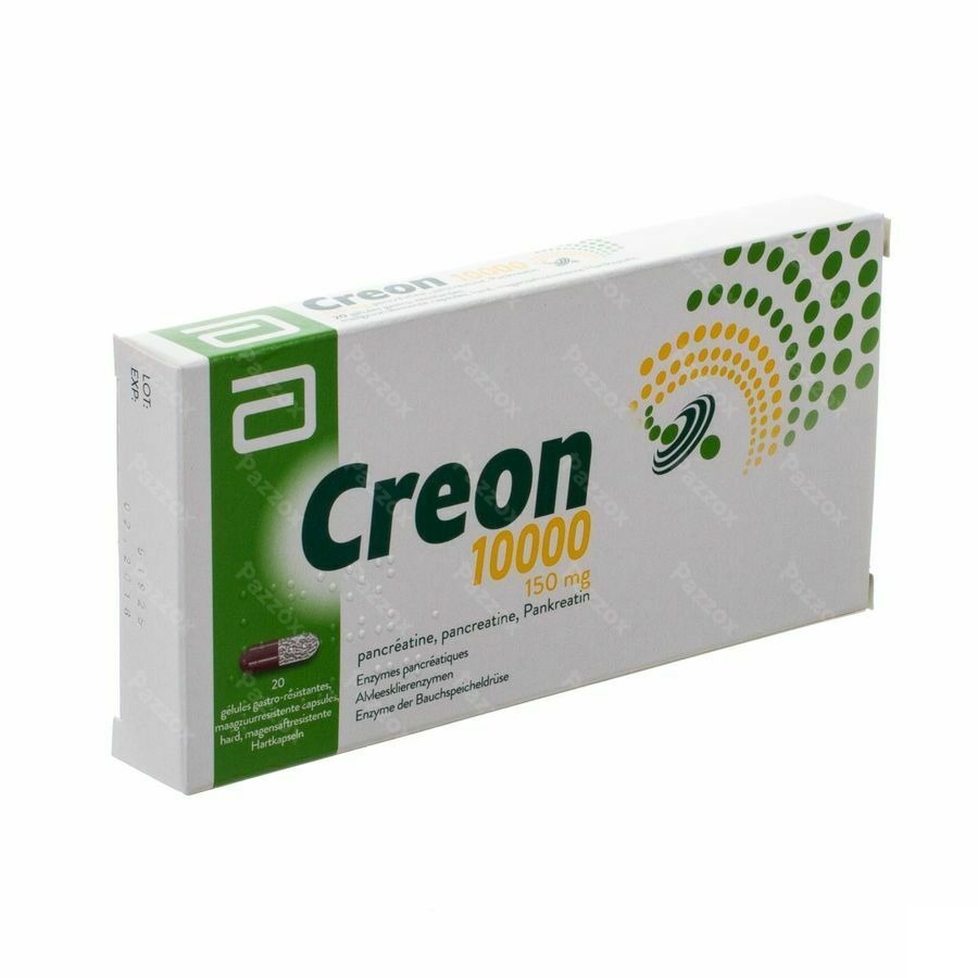 Creon 10000 Caps Maagsapresist Hard 20 X 150mg
