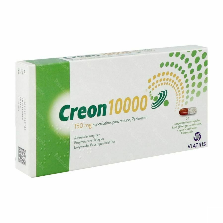Creon 10000 Caps Maagsapresist Hard 20 X 150mg