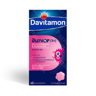 Davitamon Junior Framboos 60 Kauwtabletten