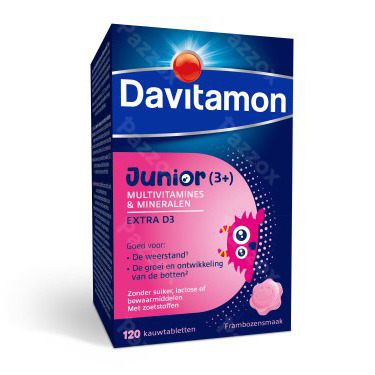Davitamon Junior Framboos 120 Tabletten