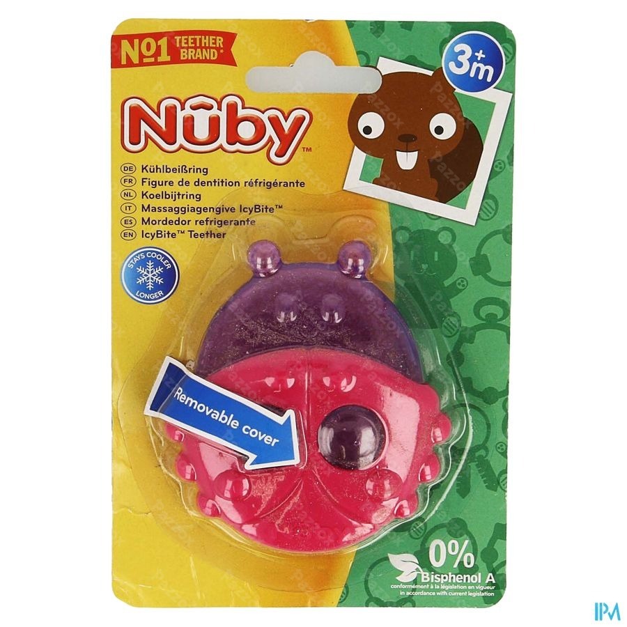 Nûby Koelbijtfiguur Diertjes Met Beschermhoes 3mnd 1 stuk 