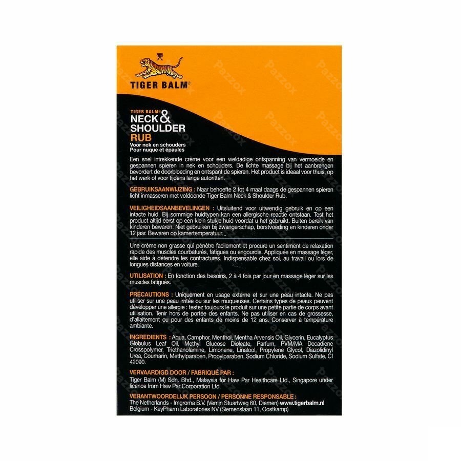 Tijger Balsem Neck&shoulder Rub Cr 50g