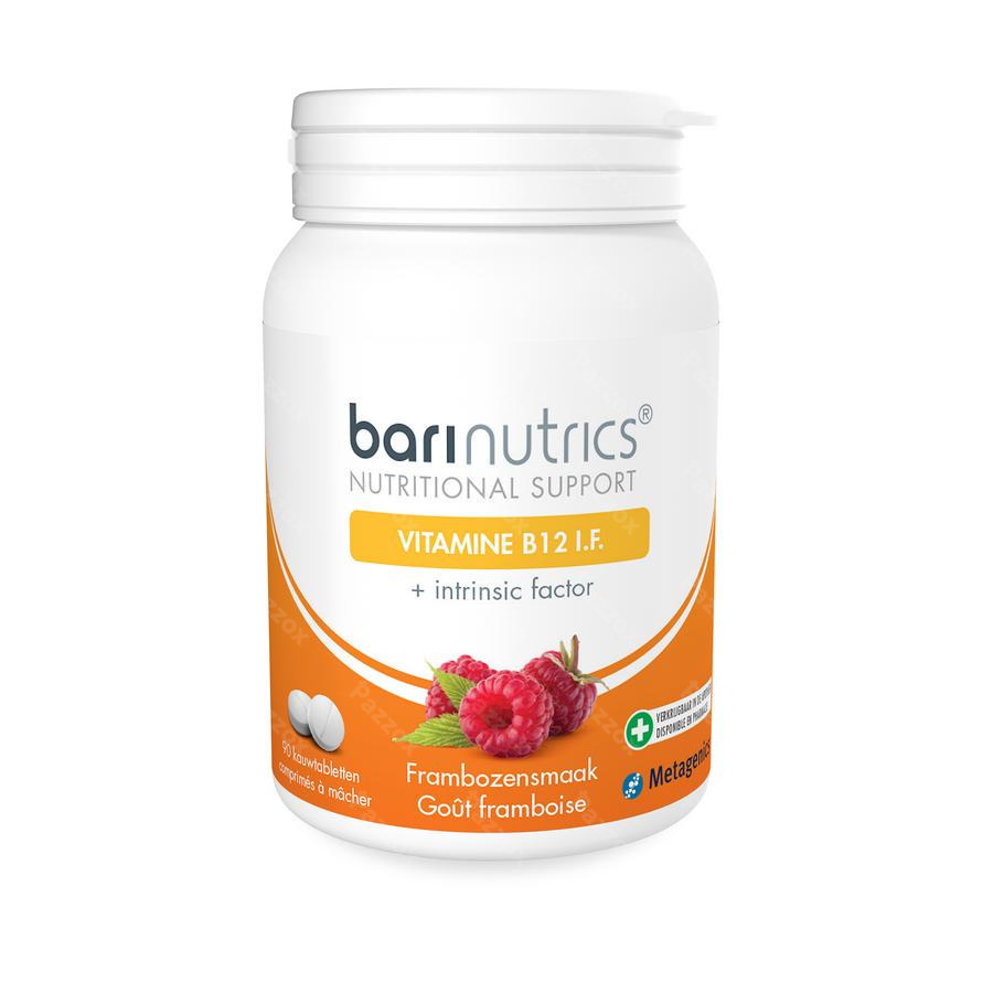 BariNutrics Vitamine B12 Framboossmaak 90 Kauwtabletten