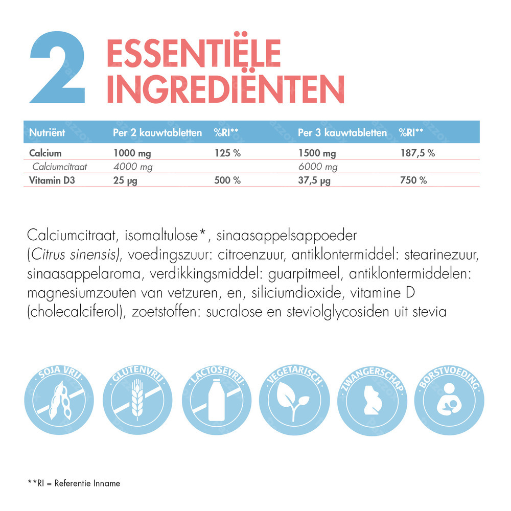 BariNutrics Calciumcitraat Citrussmaak 90 Kauwtabletten