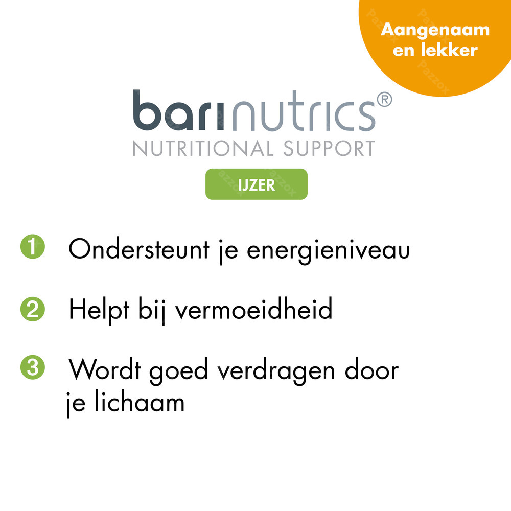 BariNutrics Ijzer Aarbeismaak 90 Kauwtabletten