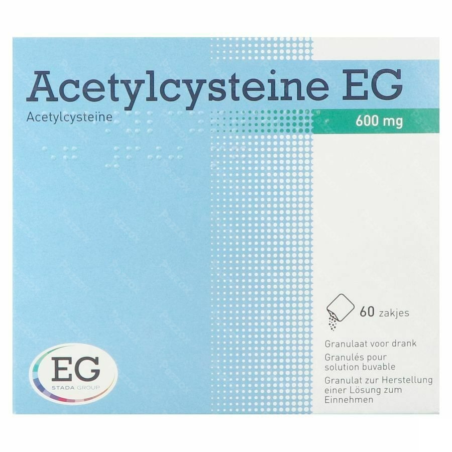 Acetylcysteine EG 600mg 60 Zakjes