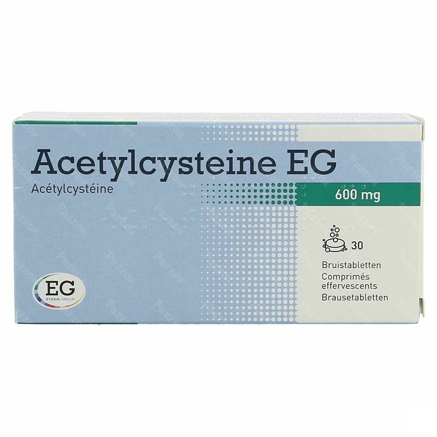 Acetylcysteine EG 600mg 30 Bruistabletten