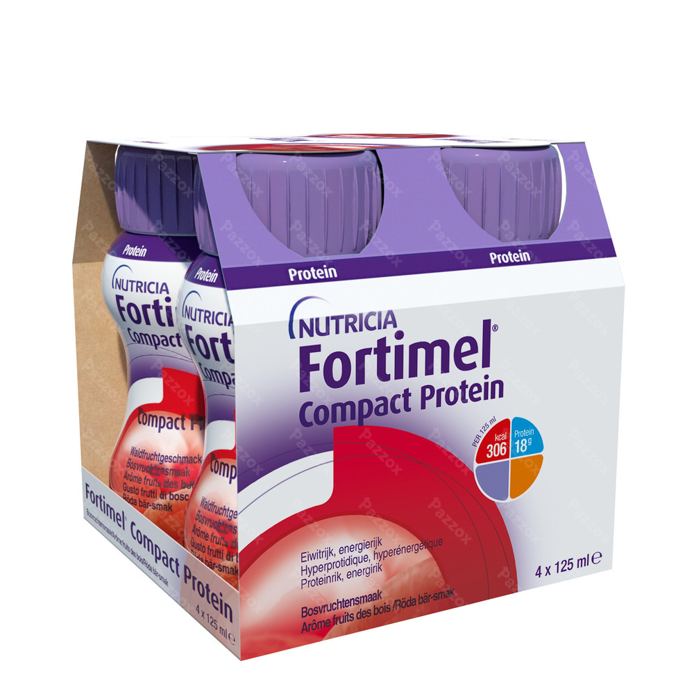 Fortimel Compact Protein Bosvruchten Flesjes 4x125ml