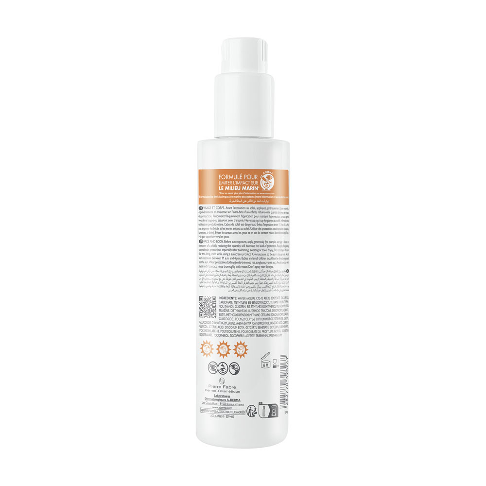A-Derma Protect Zonnespray Kind SPF50+ 200ml