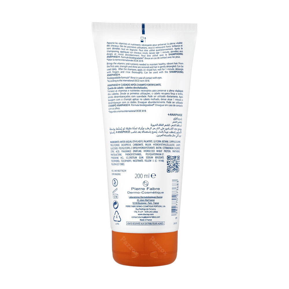 Ducray Anaphase+ Versterkende Conditioner Haaruitval en Futloos Haar 200ml