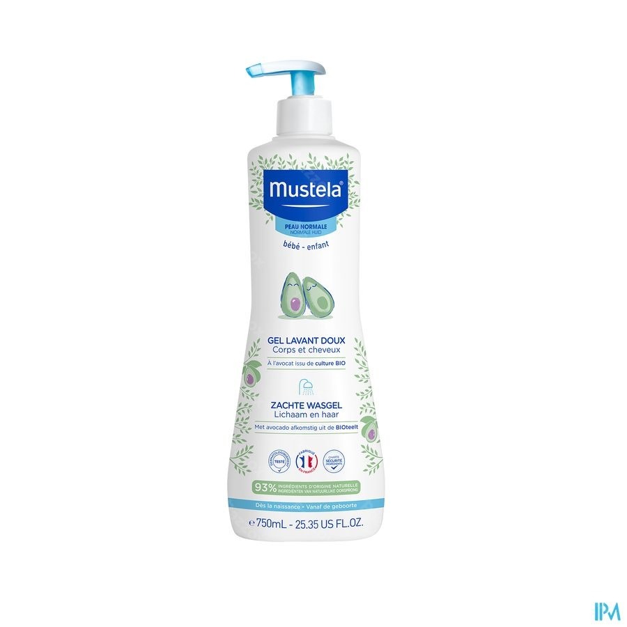 Mustela Zachte Wasgel 750ml 