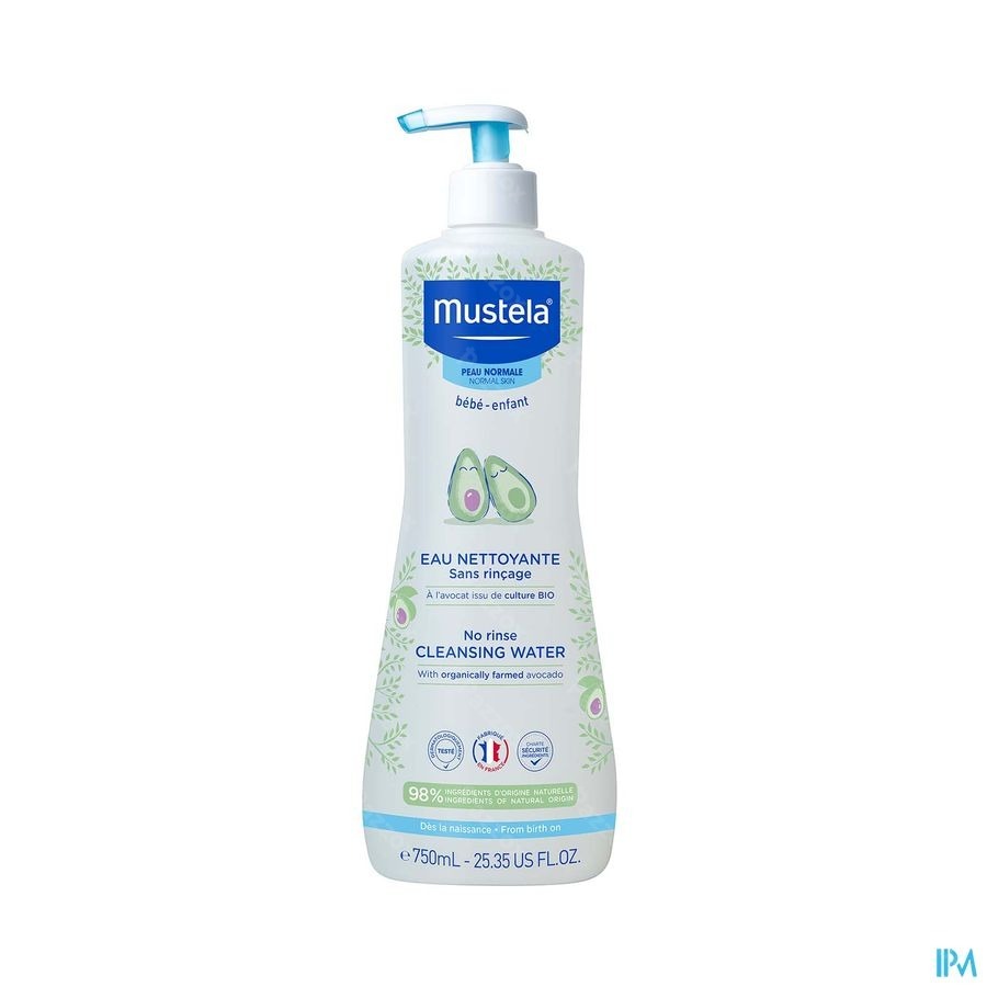 Mustela Reinigend Water Zonder Spoelen 750ml