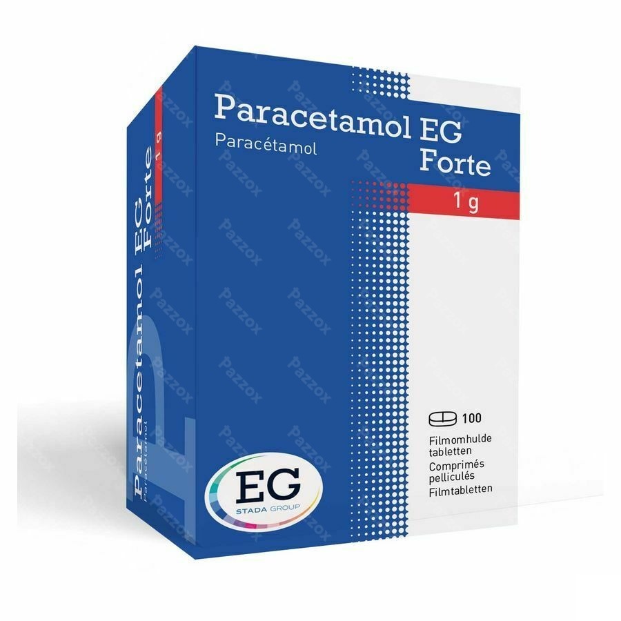 Paracetamol Eg 1000mg 100 Filmomhulde Tabletten In Pot