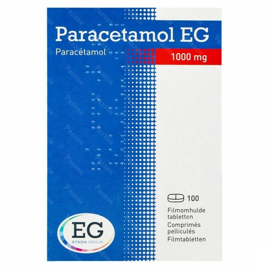 Paracetamol Eg 1000mg 100 Filmomhulde Tabletten In Pot