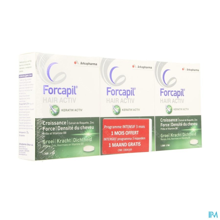 Forcapil Hair Activ Comp 3x30 Promo 3 Maand