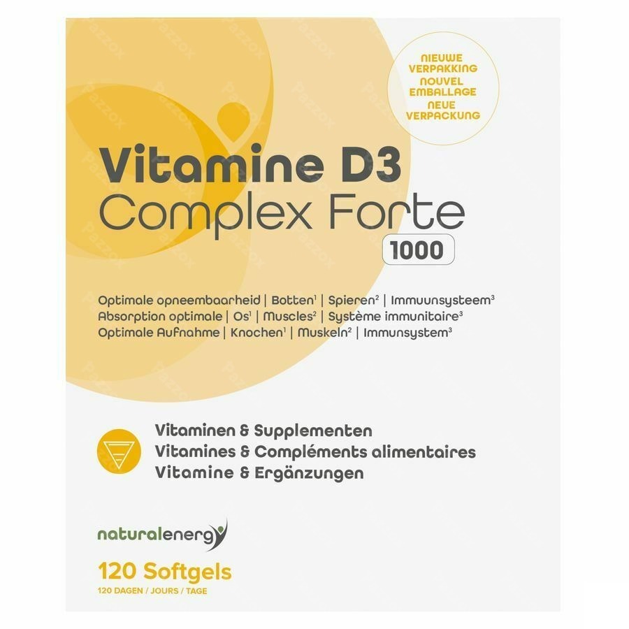Natural Energy Vitamine D3 Complex Forte 1000 IU 120 Parels