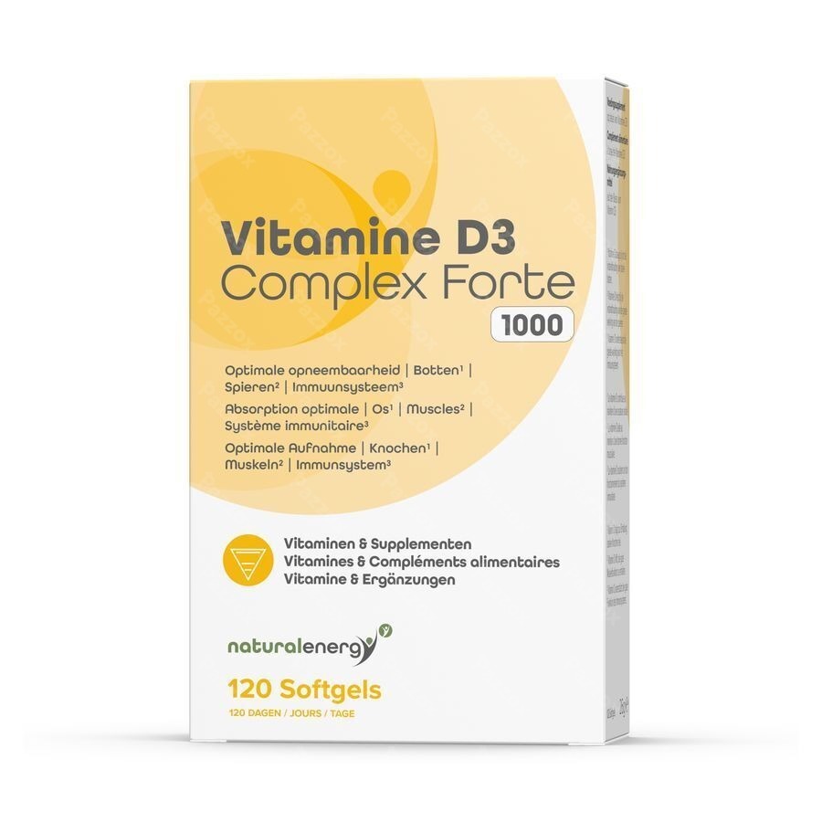 Natural Energy Vitamine D3 Complex Forte 1000 IU 120 Parels