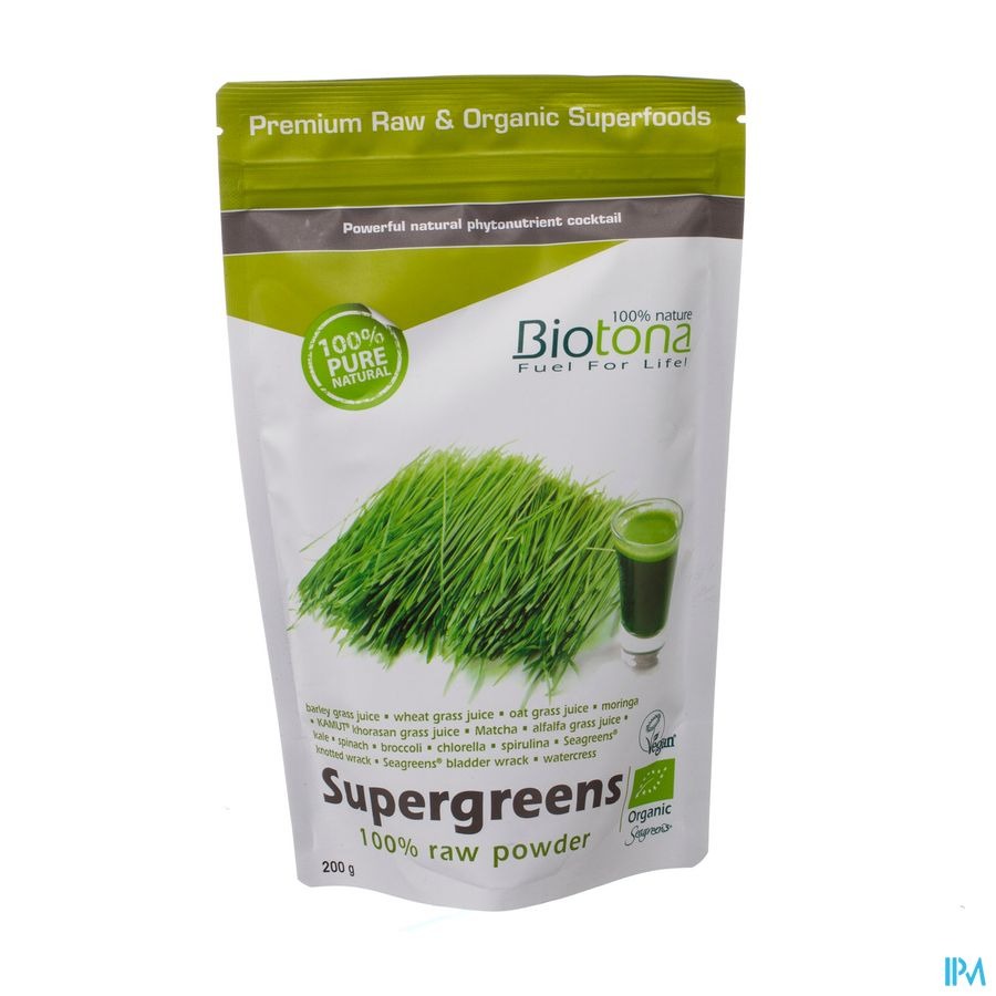 Biotona Supergreens Raw Powder Nf 200g