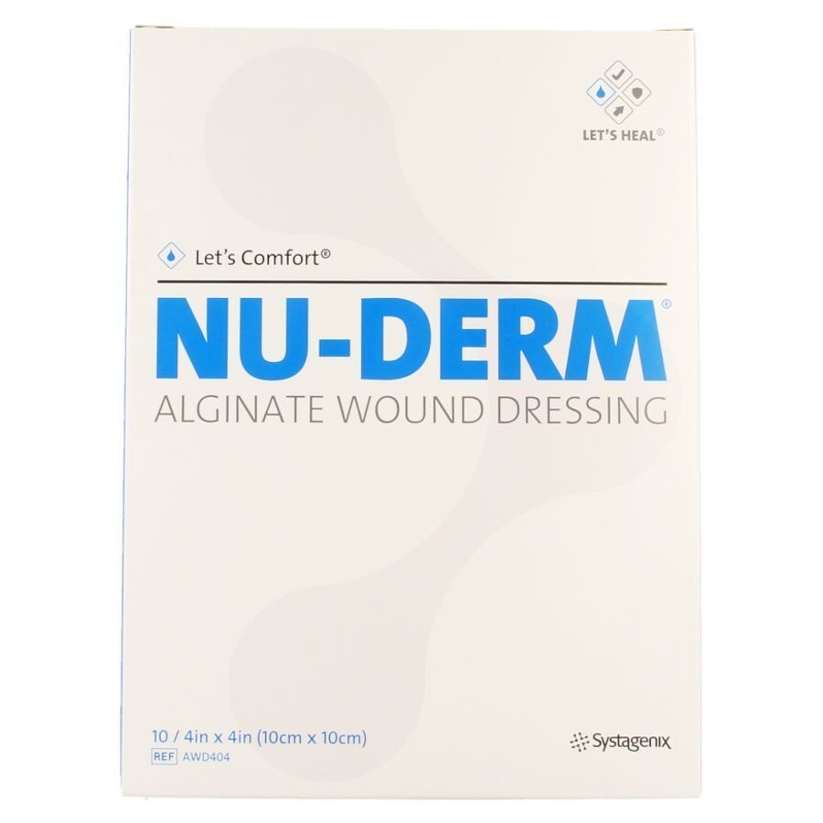 Nu-derm Alginaat Wondverband 10x10cm 10 Awd404