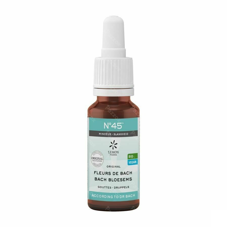 Bachbloesem Bio N°45 Druppels Vermageren 20ml