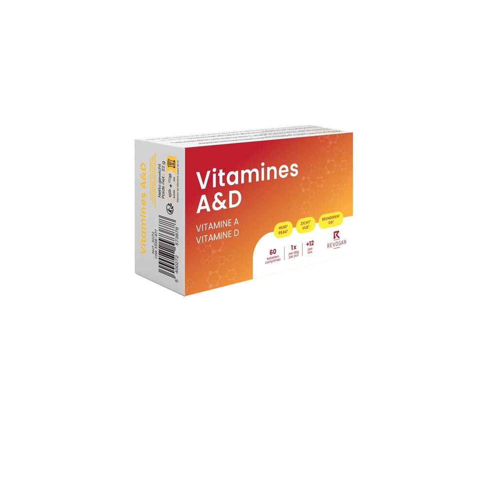 Revogan Nutritic Vitamines A & D Huid Zicht Botten 60 Tabletten