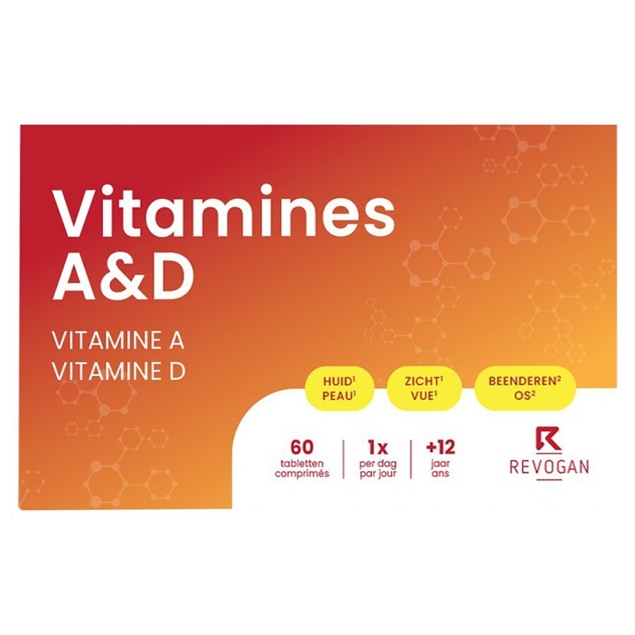 Revogan Nutritic Vitamines A & D Huid Zicht Botten 60 Tabletten