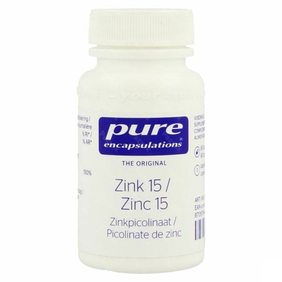 Pure Encapsulations Zink 15 Picolinaat Caps 60