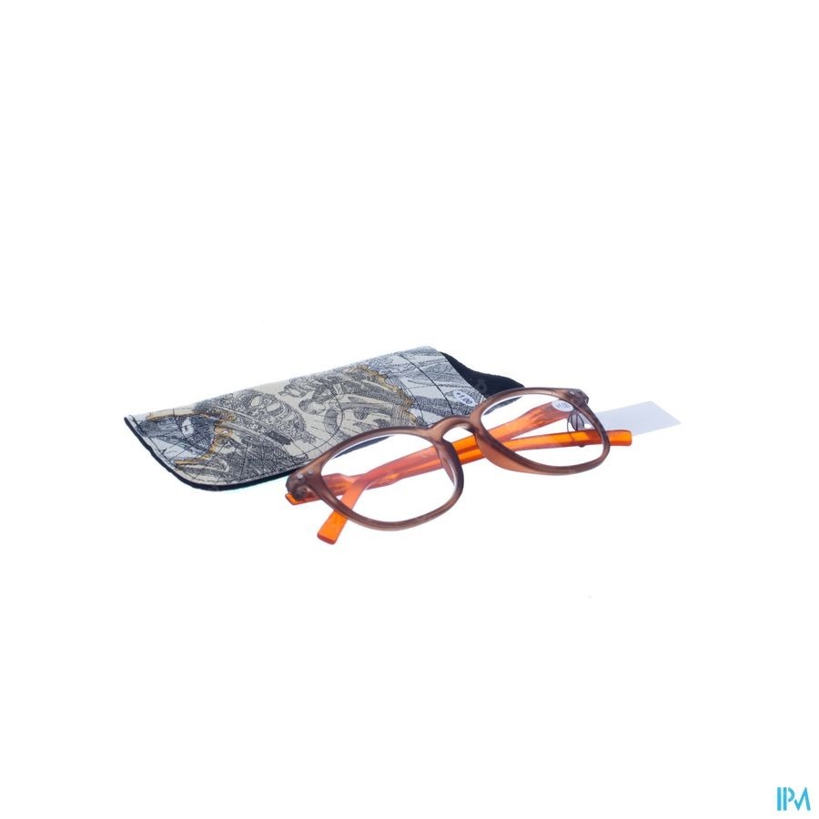 Pharmaglasses Leesbril Comp. +1.00 Brown/orange