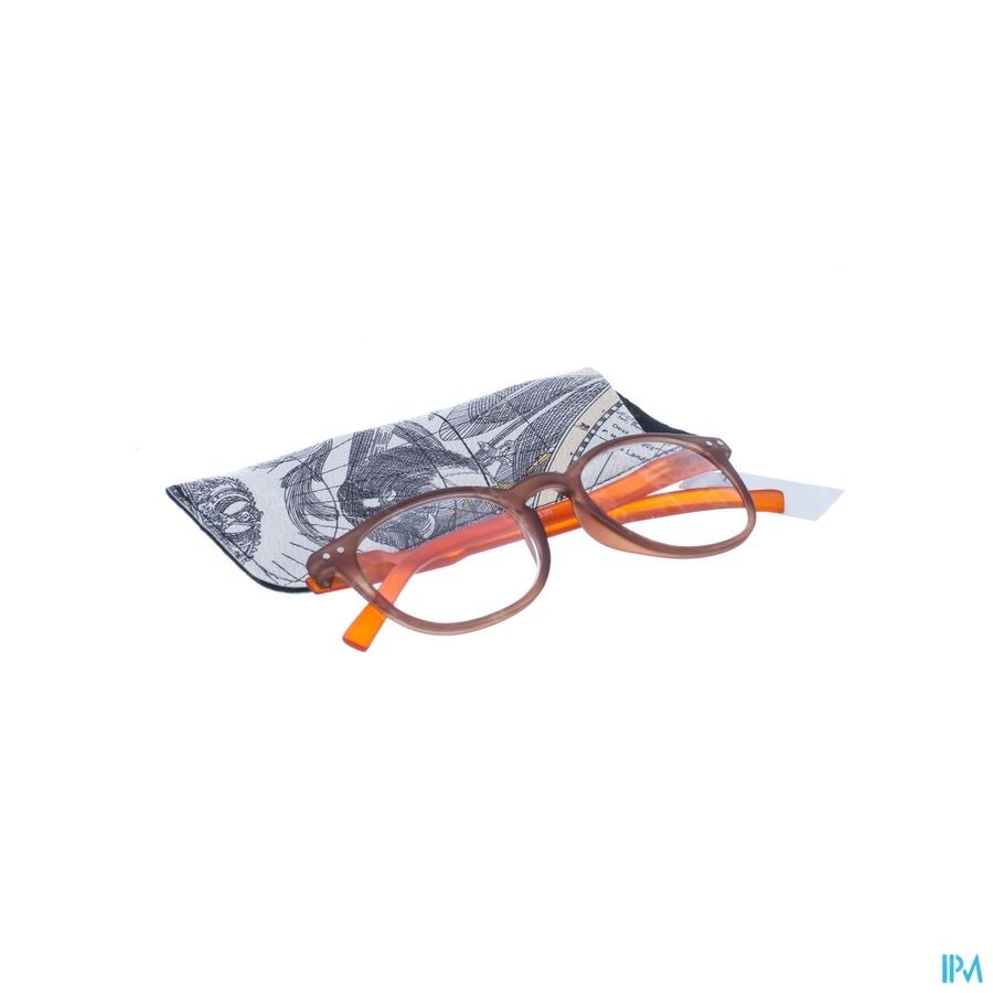 Pharmaglasses Leesbril Comp. +3.00 Brown/orange