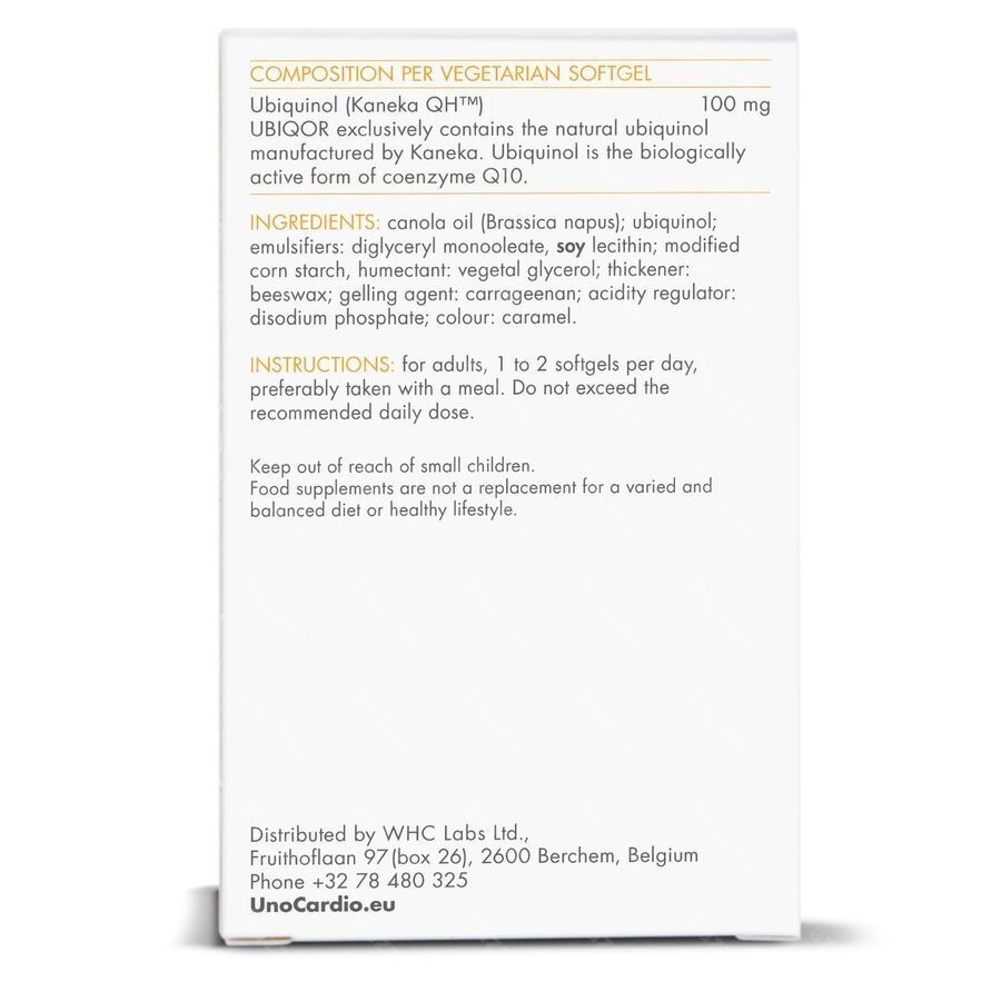 Ubiqor Ubiquinol 100mg 60 Softgels