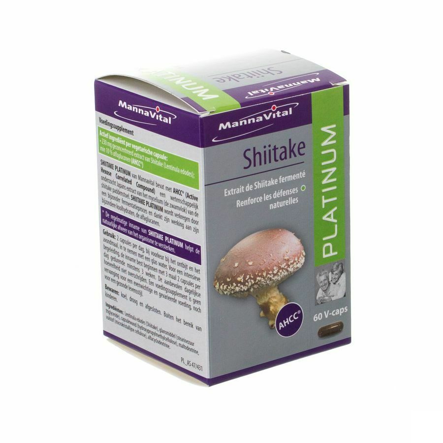 Mannavital Shiitake Platinum V-caps 60