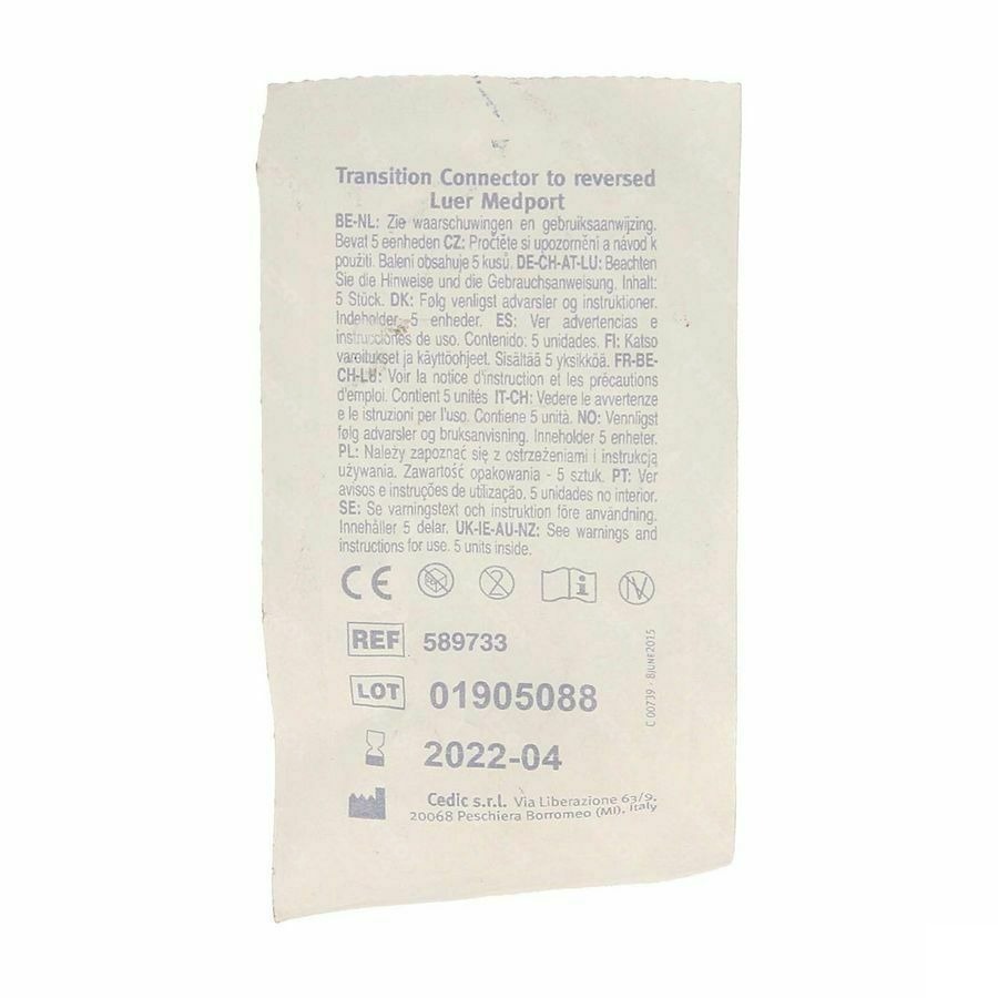 Transitie Connector Mannelijk Luer Sonde
