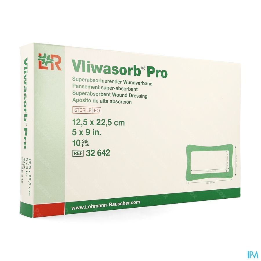 Vliwasorb Pro Verband 12,5x22,5cm 10 32642