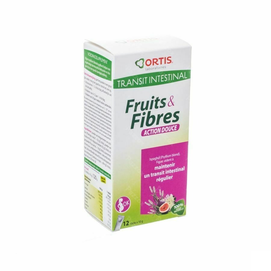 Ortis Vruchten & Vezels Milde Werking Stick 12x10g
