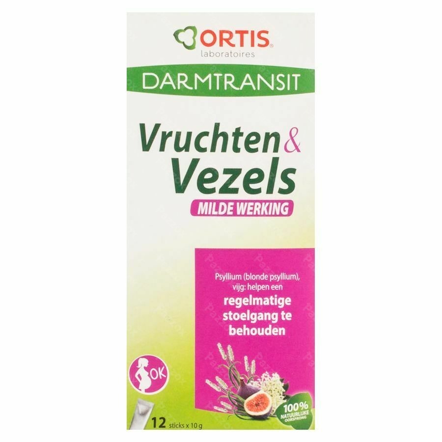 Ortis Vruchten & Vezels Milde Werking Stick 12x10g
