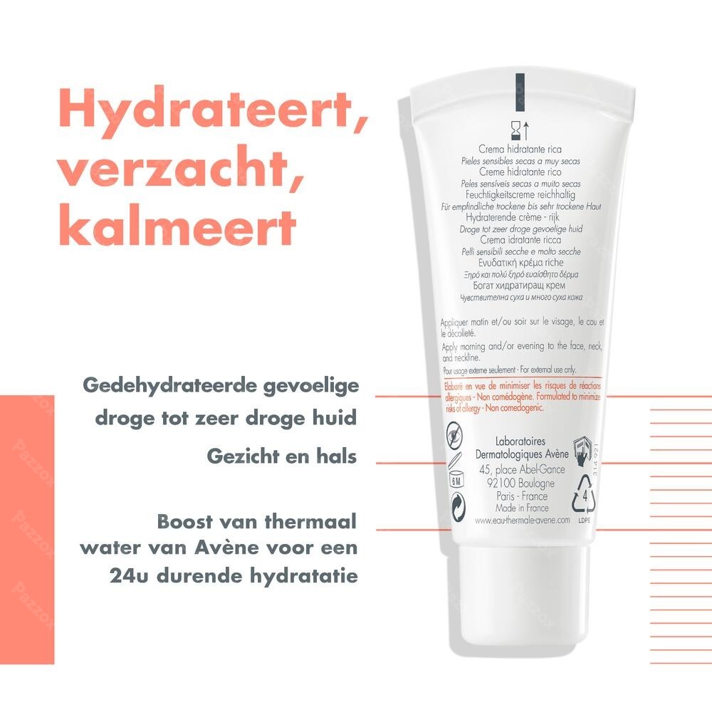 Avène Hydrance Rijke Crème Droge Huid 40ml