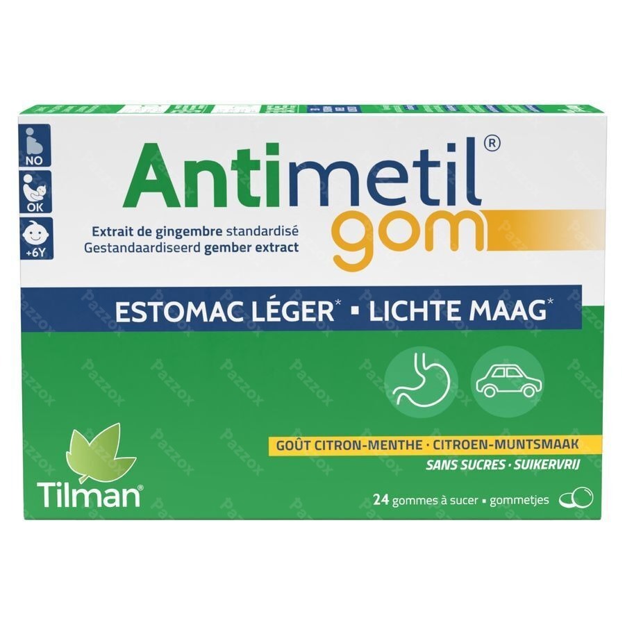 Antimetil Gom Lichte Maag 24 Gommetjes