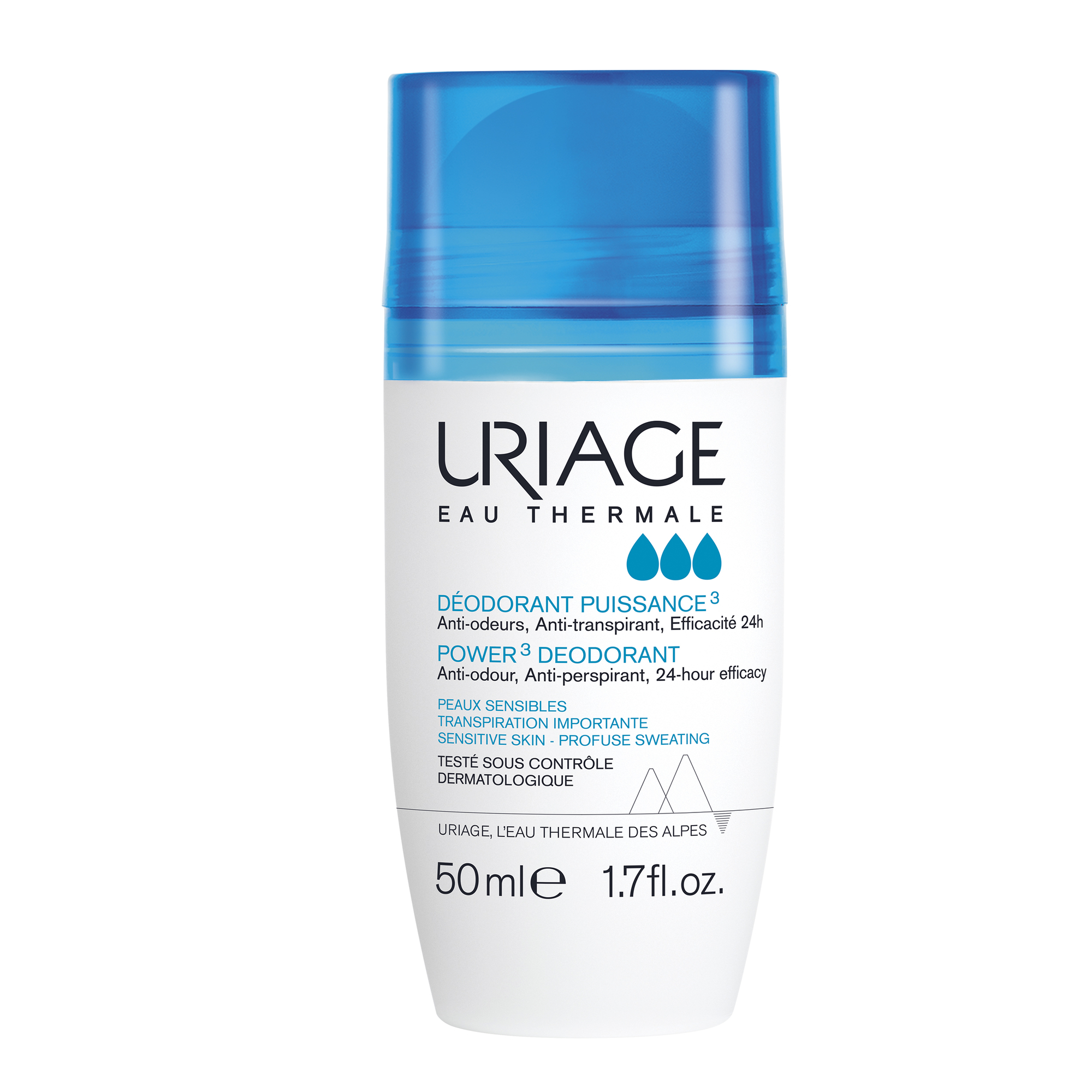 Uriage Power3 Deodorant 24u Roll On 50ml afbeelding 1