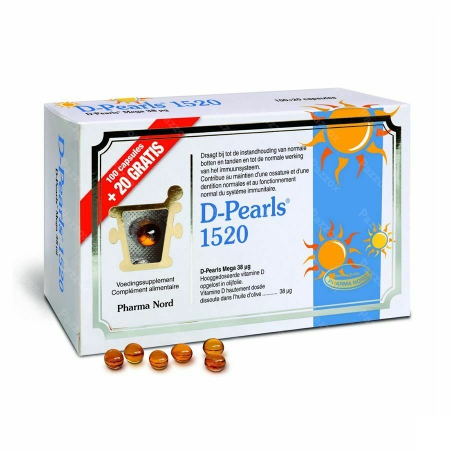 Pharma Nord D-Pearls 1520 IU 100 Capsules + 20 Gratis 