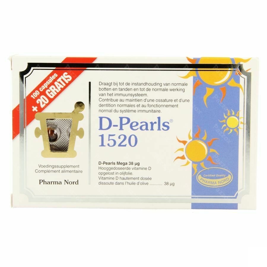 Pharma Nord D-Pearls 1520 IU 100 Capsules + 20 Gratis 