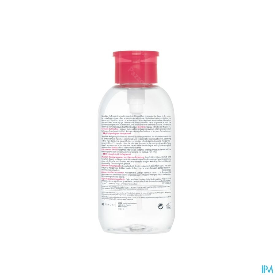 Bioderma Sensibio H20 Micellair Reinigingswater Doseerpomp 500ml
