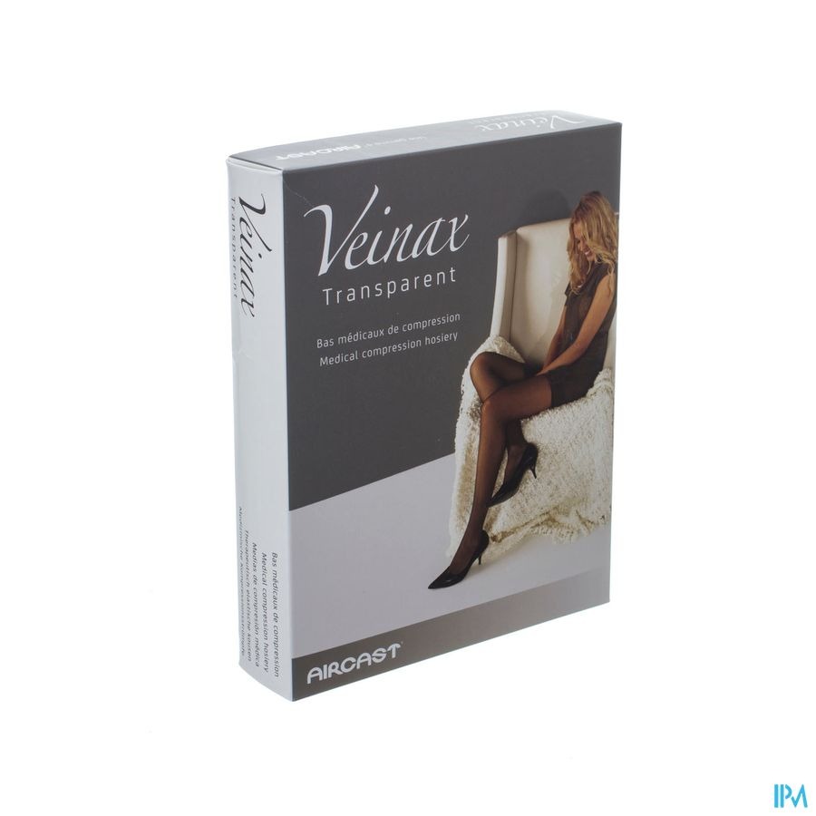 Veinax Panty Transparant 2 Lang Zwart Maat 1