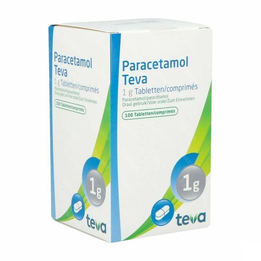 Paracetamol Teva 1g 100 Tabletten in Flacon
