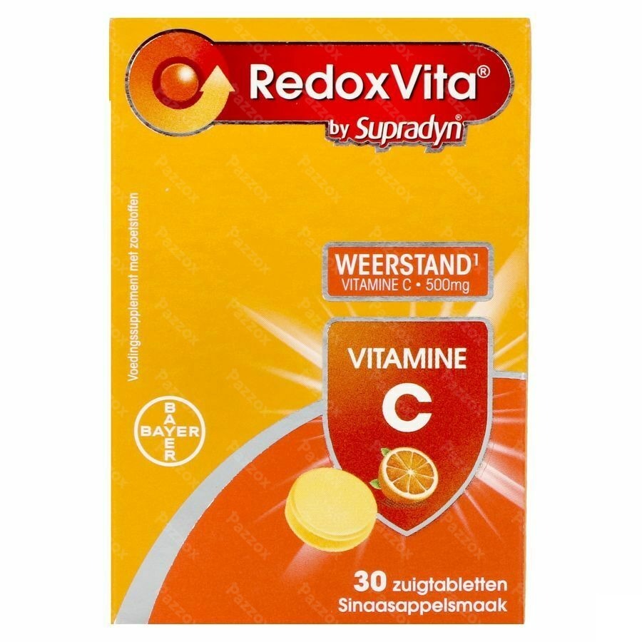 Redoxvita Vitamine C 500mg Weerstand 30 Zuigtabletten