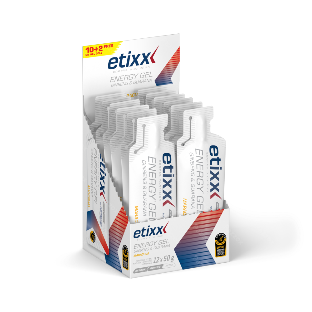 Etixx Ginseng&guarana Energy Gel Passion Fruit 12x50g